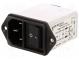 Connector  AC supply  socket  male  4A  250VAC  IEC 60320  -25÷85°C