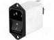 Connector  AC supply  socket  male  6A  250VAC  IEC 60320  -25÷85°C