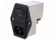 Connector  AC supply  socket  male  2A  250VAC  IEC 60320  -25÷85°C