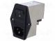 Connector  AC supply  socket  male  2A  250VAC  IEC 60320  -25÷85°C