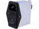 Connector  AC supply  socket  male  10A  250VAC  IEC 60320  0.3mH