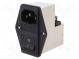 Connector  AC supply  socket  male  6A  250VAC  IEC 60320  -25÷85°C