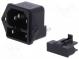 Connector  AC supply  socket  male  10A  250VAC  IEC 60320  5x20mm