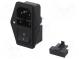 Connector  AC supply  socket  male  10A  250VAC  IEC 60320  C14 (E)