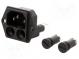 Connector  AC supply  socket  male  10A  250VAC  IEC 60320  C14 (E)