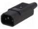 Connector  AC supply  plug  male  10A  250VAC  IEC 60320  C14 (E)