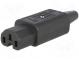 Connector  AC supply  plug  female  10A  250VAC  IEC 60320  8.5mm