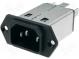 Connector  AC supply  socket  male  3A  250VAC  IEC 60320  -25÷85°C