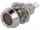 Indicator  LED  recessed  12VDC  Cutout  Ø12.7mm  IP67  brass