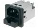Connector  AC supply  socket  male  6A  250VAC  IEC 60320  0.7mH