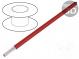 Wire  HookUp Wire Teflon  stranded  Cu  22AWG  red  PTFE  600V  305m