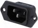 Connector  AC supply  socket  male  10A  250VAC  IEC 60320  C14 (E)