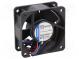 Fan  DC  axial  60x60x25mm  42m3/h  35dBA  ball bearing  5100rpm