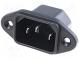 Connector  AC supply  socket  male  10A  250VAC  IEC 60320  C14 (E)