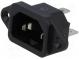 Connector  AC supply  socket  male  10A  250VAC  IEC 60320