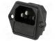 Connector  AC supply  socket  male  10A  250VAC  IEC 60320  5x20mm