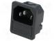 Connector  AC supply  socket  male  10A  250VAC  IEC 60320