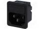 Connector  AC supply  socket  male  10A  250VAC  IEC 60320