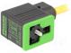Valve connector  plug  Type  B  PIN  3  10mm  female  24VDC  4A  24VAC