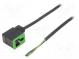 Valve connector  plug  Type  with LED,with suppression  PIN  3