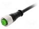 Connection lead  M12  PIN  4  straight  10m  plug  30VAC  4A  PVC