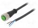 Connection lead  M12  PIN  4  10m  4A  7000  Colour  black