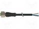 Connection lead  M12  PIN  5  straight  3m  plug  125VAC  4A  PVC