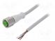 Connection lead  M12  PIN  4  straight  5m  plug  250VAC  -25÷80°C