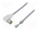 Connection lead  M12  PIN  5  angled  5m  plug  60VAC  -25÷80°C  PVC