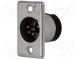 Socket  XLR  male  PIN  5  straight  soldering  Contacts  brass  50V