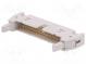 Socket  IDC  male  PIN  30  straight  with ejector  THT  2.54mm  grey