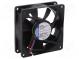Fan  DC  axial  80x80x25mm  58m3/h  27dBA  ball bearing  2600rpm