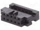 Plug  IDC  female  PIN  10  without strain relief  IDC  1mm