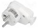 Connector  AC supply  male  plug  2P+PE  250VAC  16A  white  PIN  3