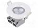 Lamp  LED spotlight  220/240VAC  5W  warm white  36°  3000K  Ø72mm