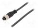 Connection lead  M12  PIN  4  straight  3m  plug  250VAC  4A  PUR