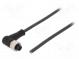 Connection lead  M12  PIN  4  angled  5m  plug  250VAC  4A  -25÷80°C
