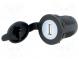 Automotive power supply  USB A socket  Sup.volt  12÷24VDC  black