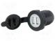 Automotive power supply  USB A socket x2  Sup.volt  12÷24VDC