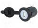 Automotive power supply  USB A socket  Sup.volt  12÷24VDC  black