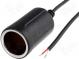Car lighter socket adapter  2m lead  5A  Sup.volt  7÷12VDC  black