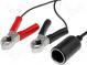 Car lighter socket adapter  battery clamps,500mm leads  5A