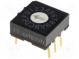 Encoding switch  HEX/BCD  Pos  16  THT  Rcont max  200mΩ  A6R