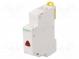 LED indicator  12÷48VAC  12÷48VDC  DIN  Colour  red