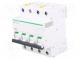 Circuit breaker  400VAC  Inom  25A  Poles  4  DIN  Charact  C  6kA
