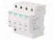 Surge arrestor  Type 2+3  Poles  3+N  DIN  -25÷60°C  IP20  8kA