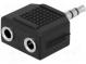 Splitter  Jack 3.5mm socket x2,Jack 3.5mm plug  stereo