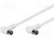 Cable  75Ω  2.5m  shielded, twofold  white