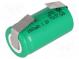 Re-battery  Ni-MH  SubC  1.2V  2400mAh  soldering lugs  Ø22x44mm