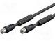 Cable  75Ω  2.5m  coaxial 9.5mm socket,coaxial 9.5mm plug  black